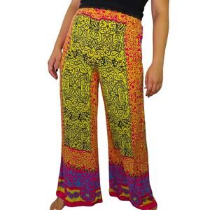 Urban Outfitters Paisley Multicolor Festival Palazzo Pants Scarf Bohemian Small